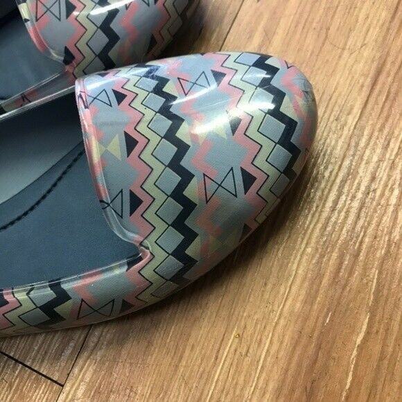 Mel by Melissa Mini Dreamed Womens Shoes Size 8 Glow Loafers Jelly Geometric - Picture 6 of 6